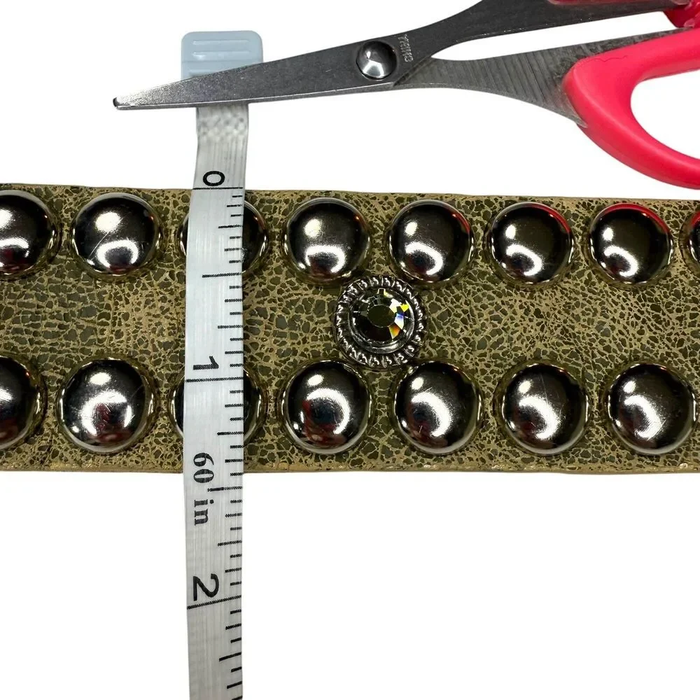 Leatherock Belt L 36 Stone Accented Large‎ Buckle Fully Studded Vintage Western